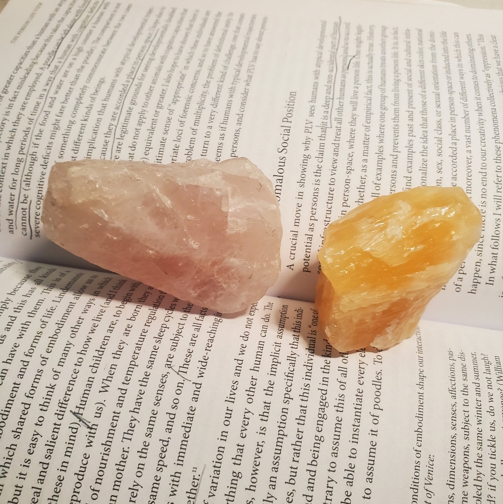 Rose quartz and citrine